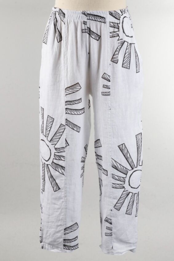 Plain Pant - White Sun Pattern