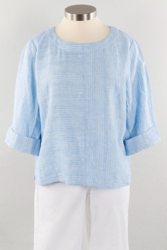 Easy Pullover - Ocean Stripe
