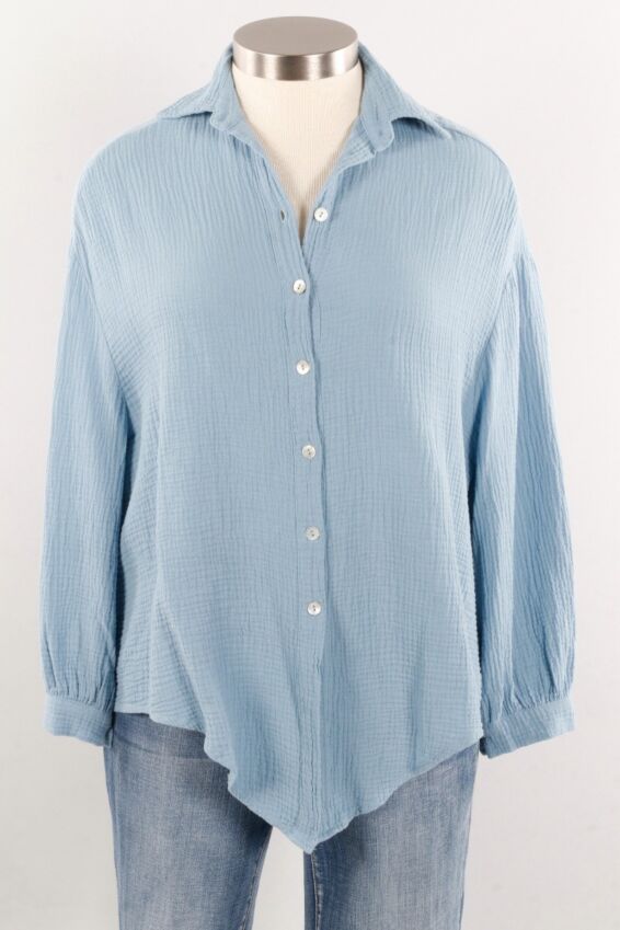 Button Front Shirt - Denim