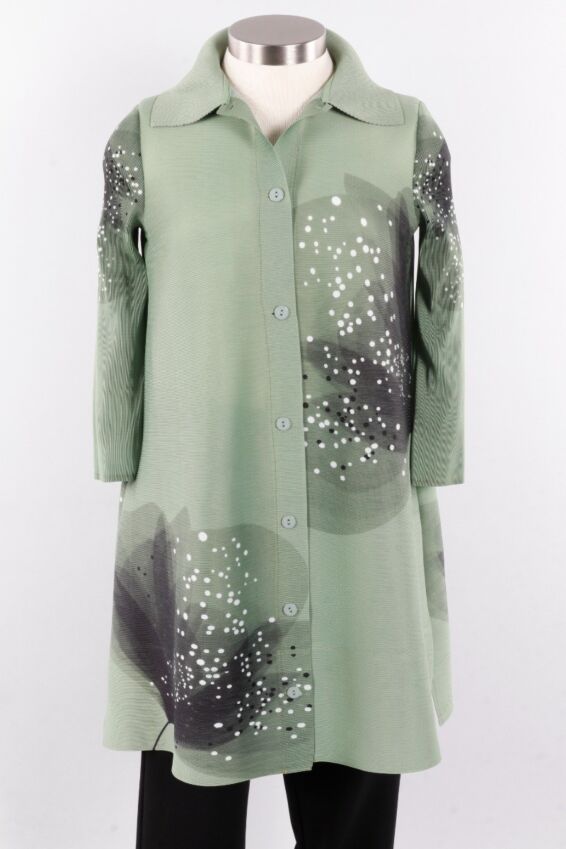 Floral Impression Jacket - Sage