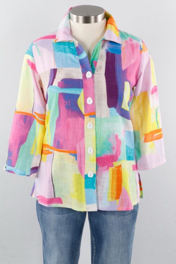 Button Shirt Plus - Juniper Print