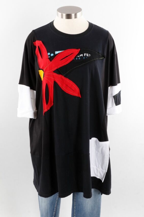 Claudia Tunic - Black White & Red #3