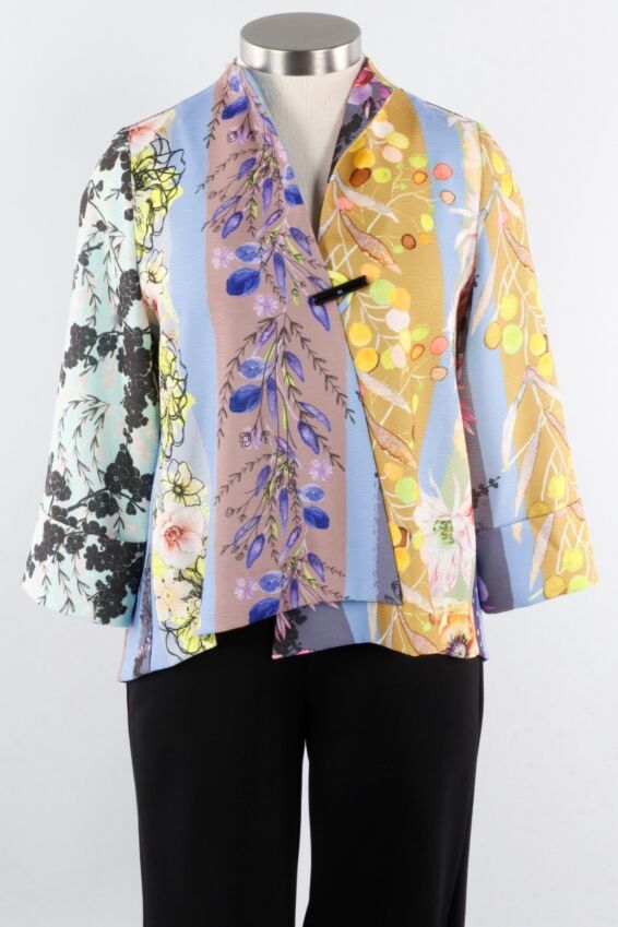 Floral Patchwork Jacket - Periwinkle
