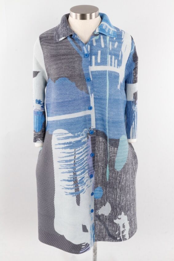 A-Line Dress - Blue Multi