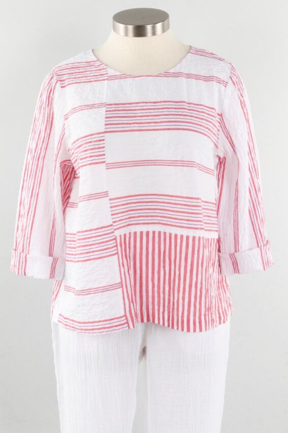 Button Back Pullover - Tomato