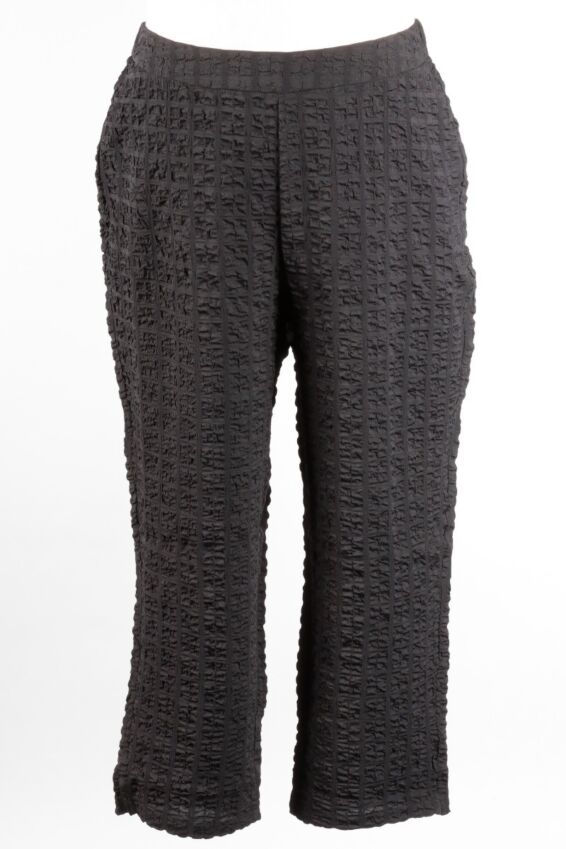 Flat Front Capri Pant - Black