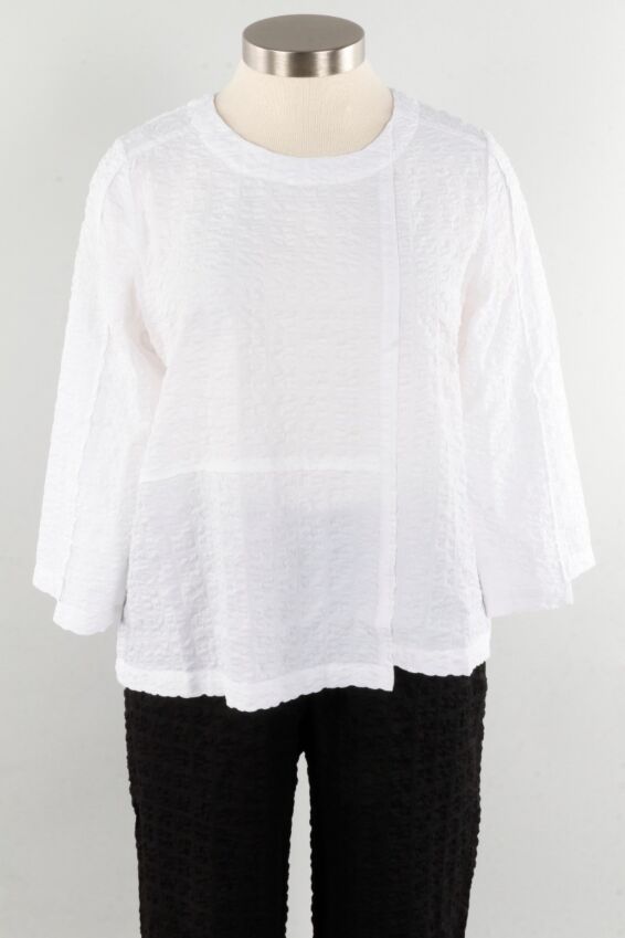 Lapped Seam Pullover - White