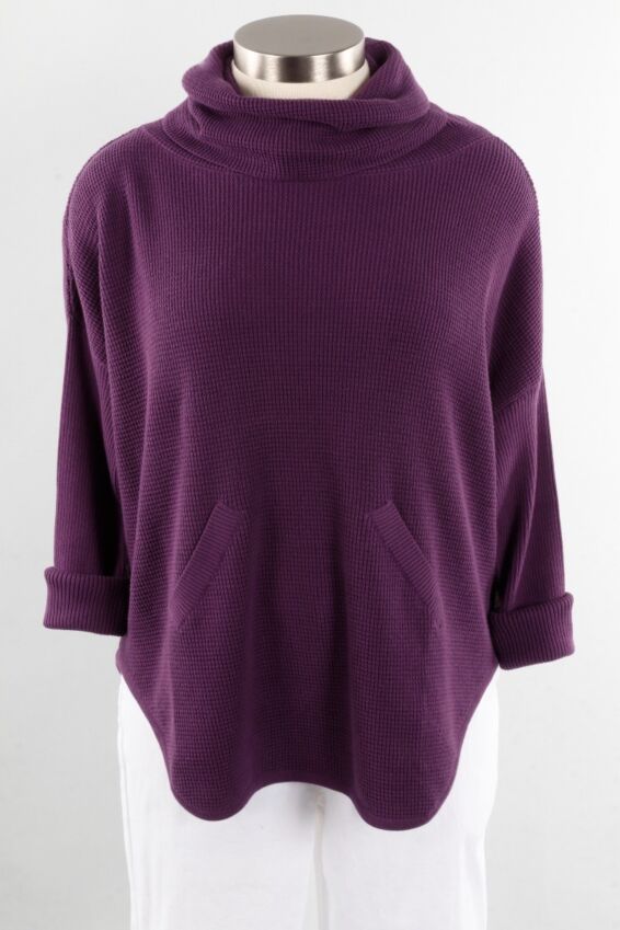 Waffle Cowl - Grape