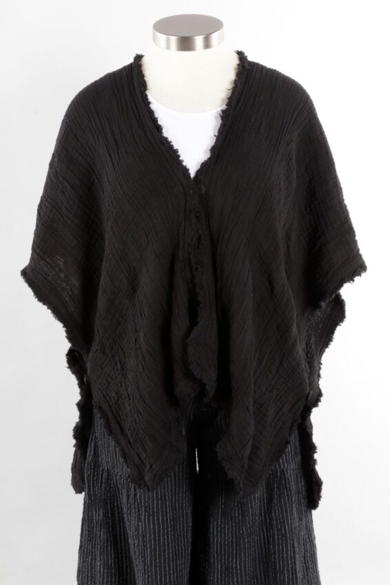 Fringed Cape - Black