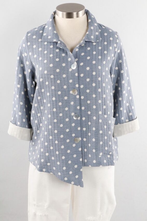Asymmetrical Jacket Plus - Blue
