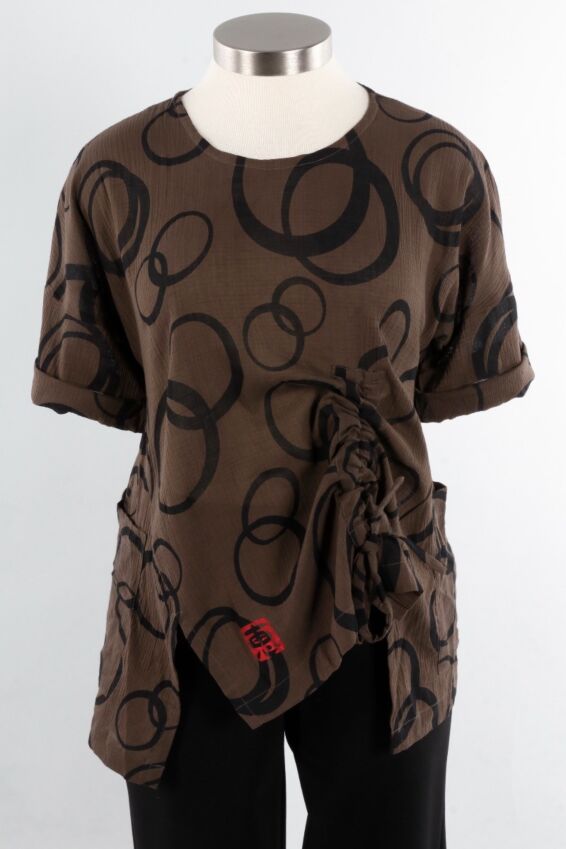Drawstring Tunic - Charcoal
