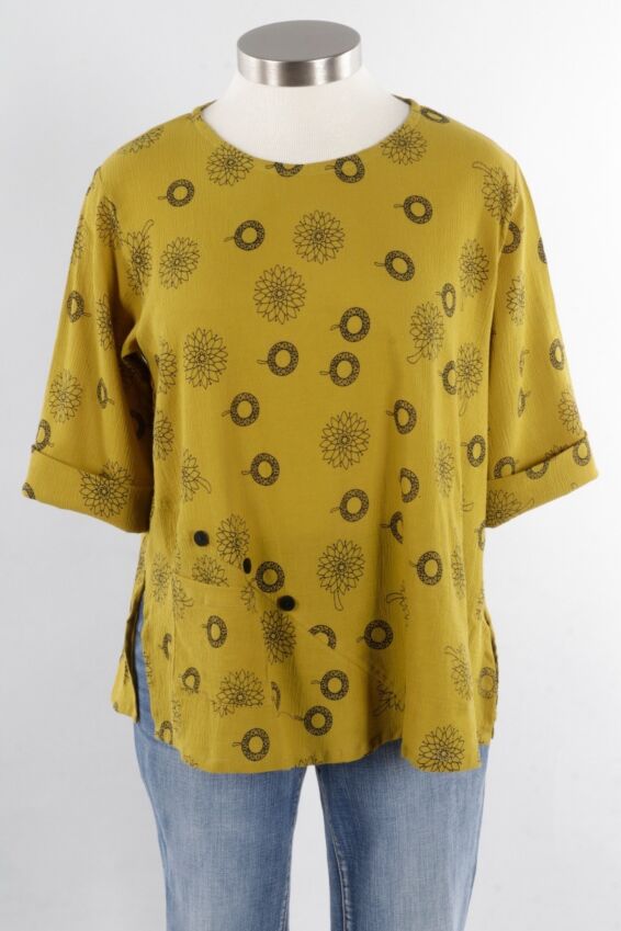 Button Blouse - Olive