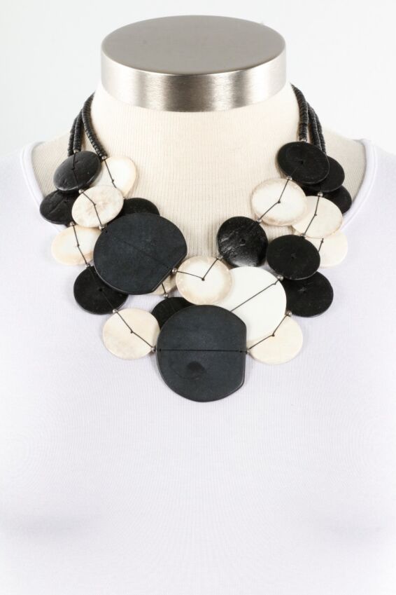 Eclipse Necklace - Black & White