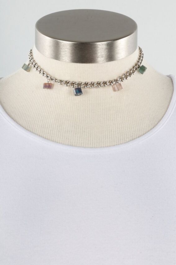 Mix Dangle Necklace - Silver