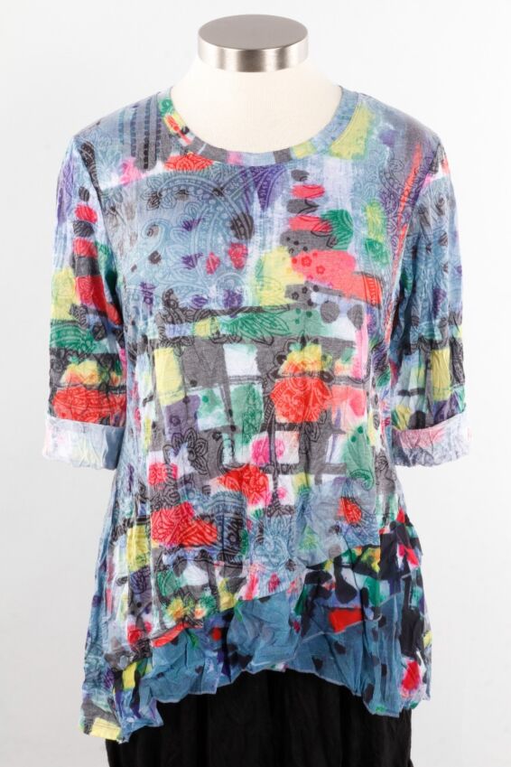 Mesh Layer Top Plus - Grey Multi