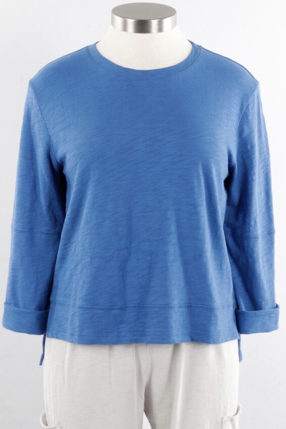 Stepped Hem Boxy Tee - Eclipse