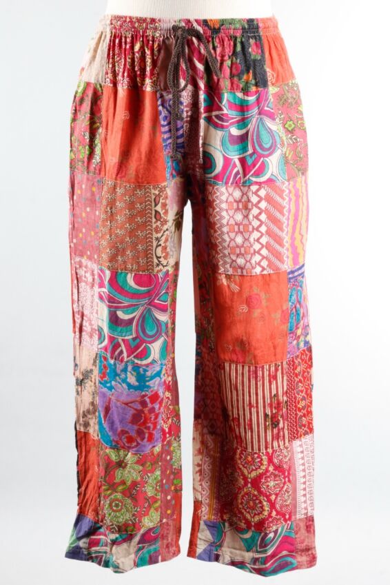 Flare Patchwork Dreams Pant - Rusts #1
