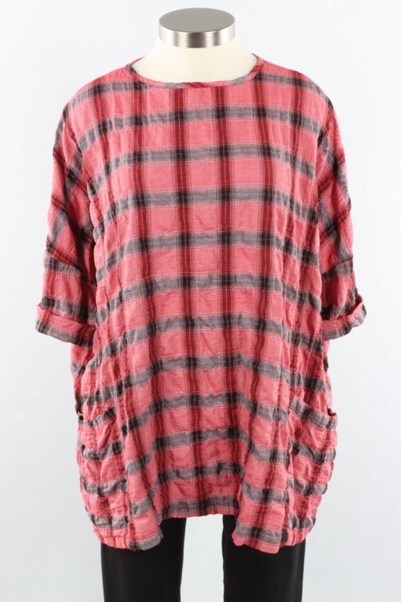 Osize Pullover - Holiday Plaid