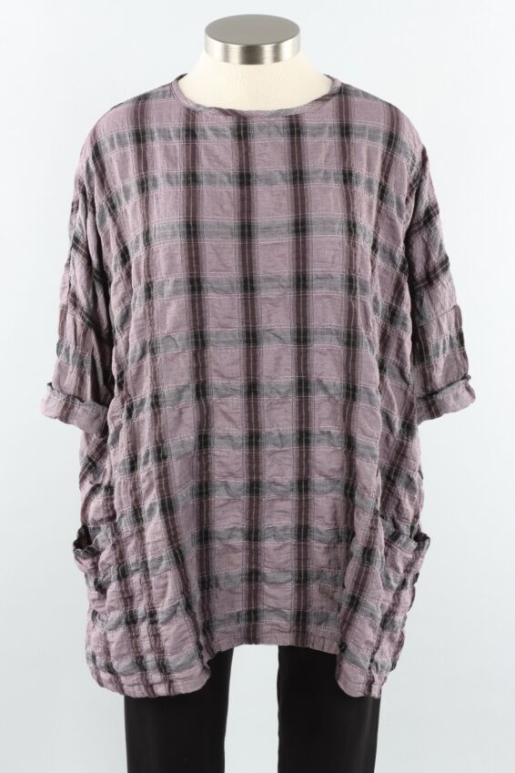 Osize Pullover - Plumeria Plaid