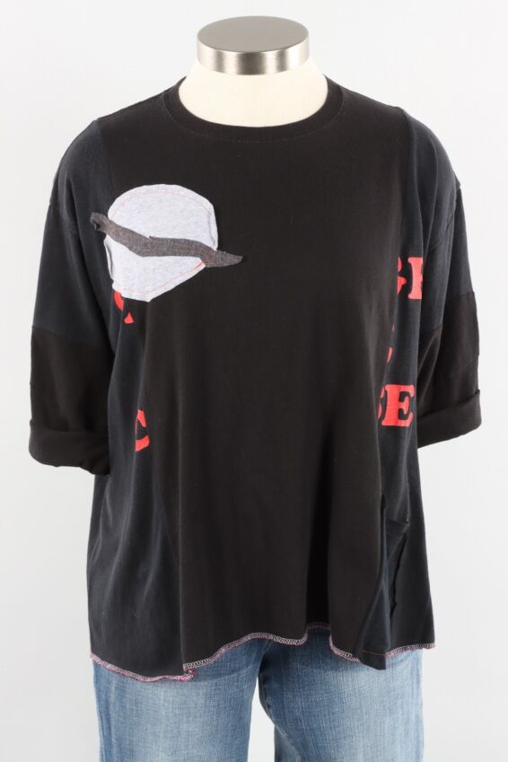 Squiggle Tee - Black & Grey #3