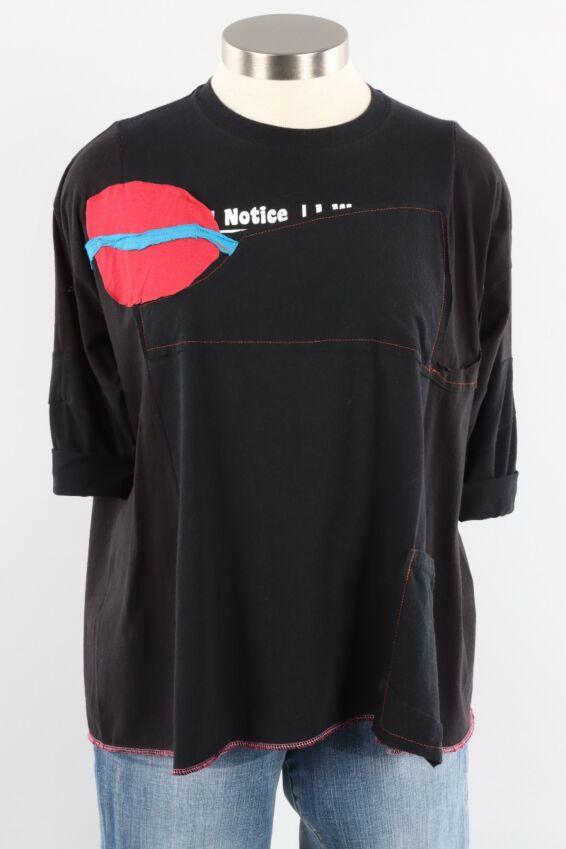 Squiggle Tee - Black & Red #1