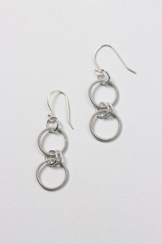 Double Drop Earring - Silver