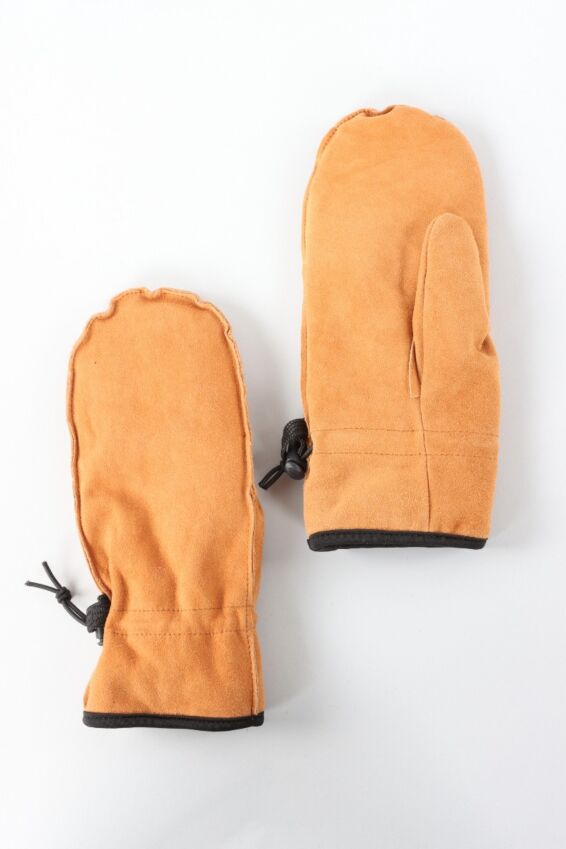 Suede Mitten - Saddle