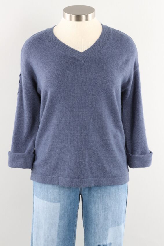 Contrast Sweater - Denim