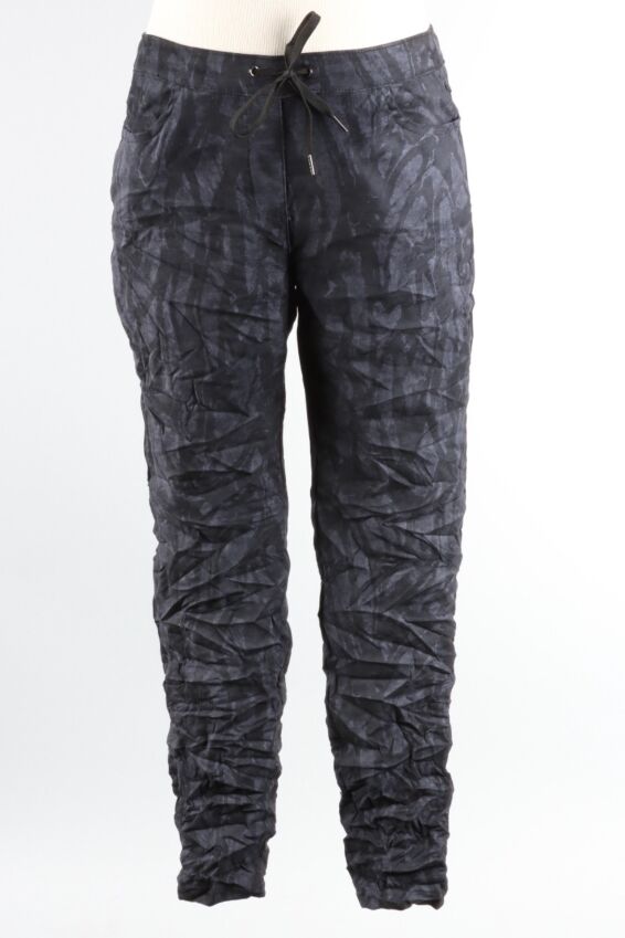 Crinkle Suede Pant - Navy