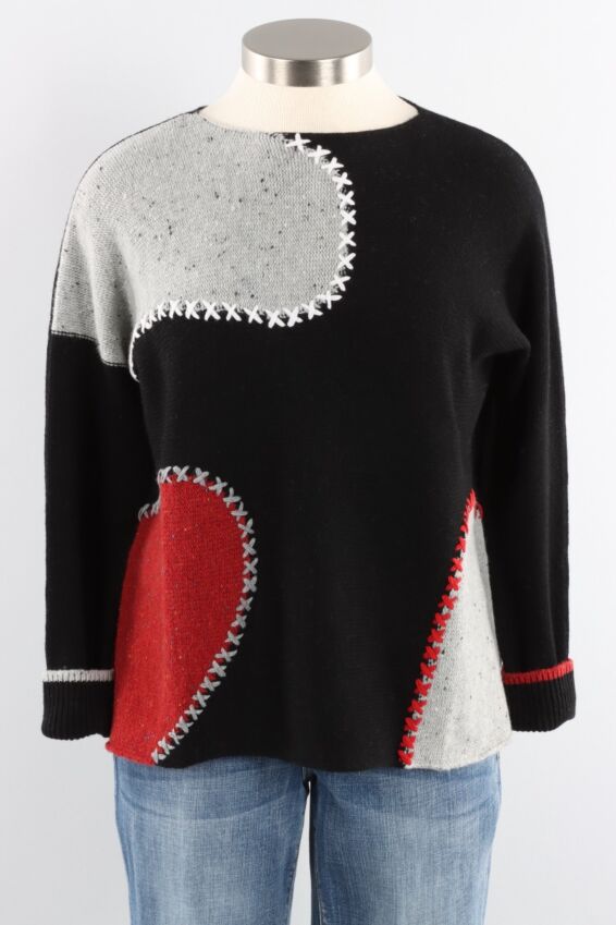 Patchwork Sweater - Black