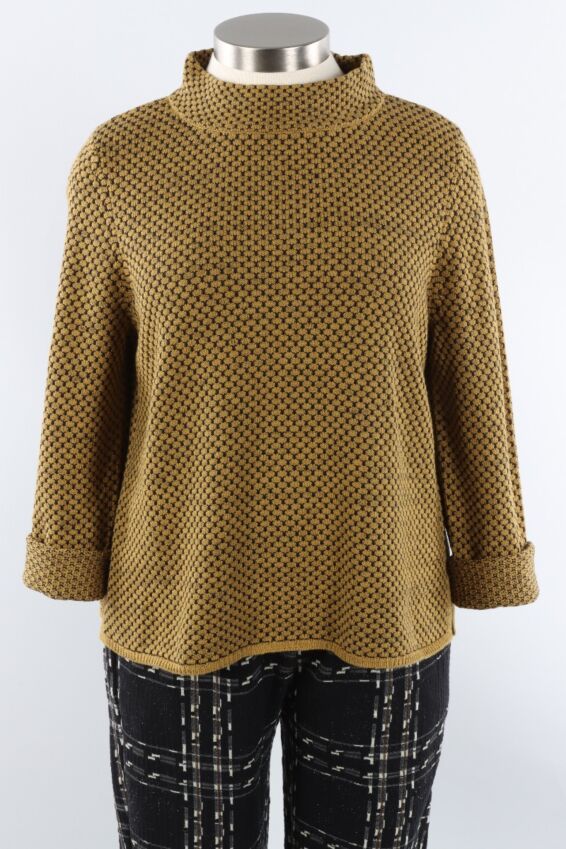 Mixed Stitch Pullover - Dijon