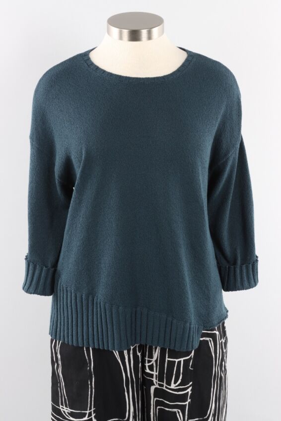 Angled Seam Pullover - Teal