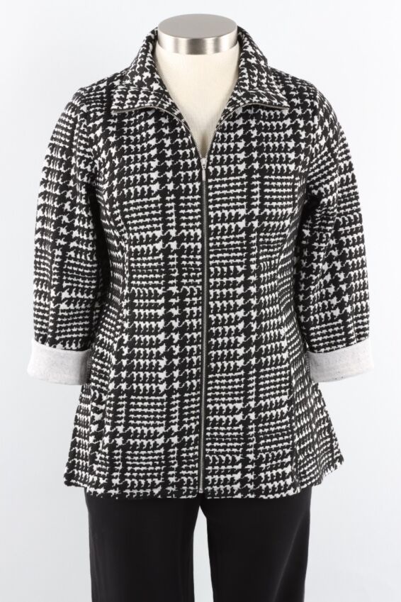 Stella Jacket - Sand Houndstooth