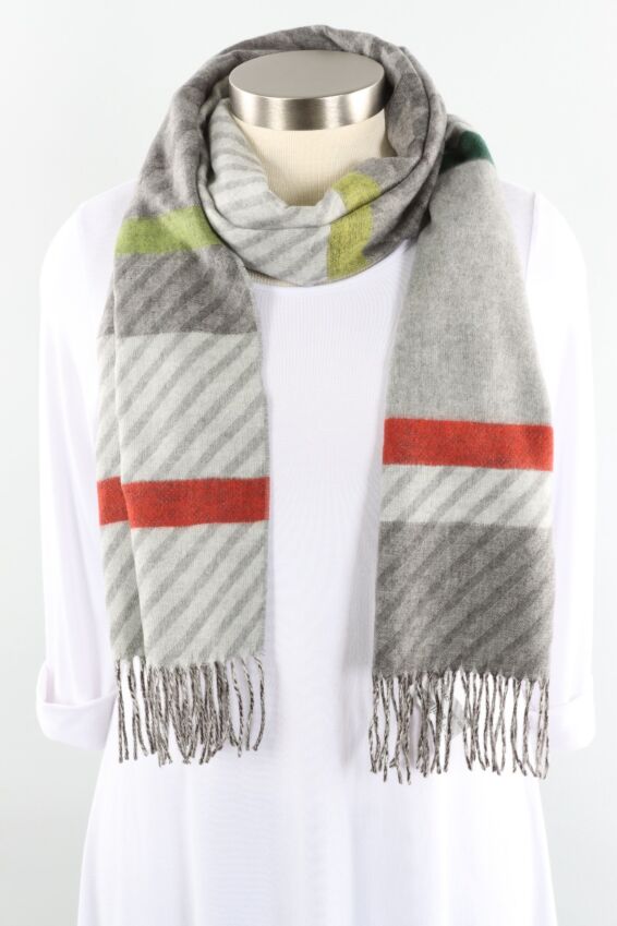 Multi Stripe Houndstooth - Grey