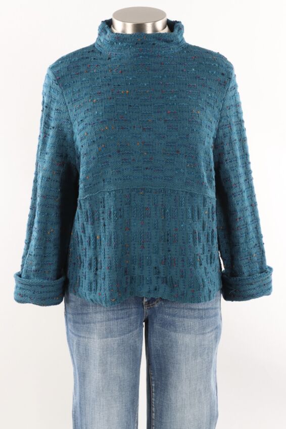 Funnel Neck Pullover - Baltic