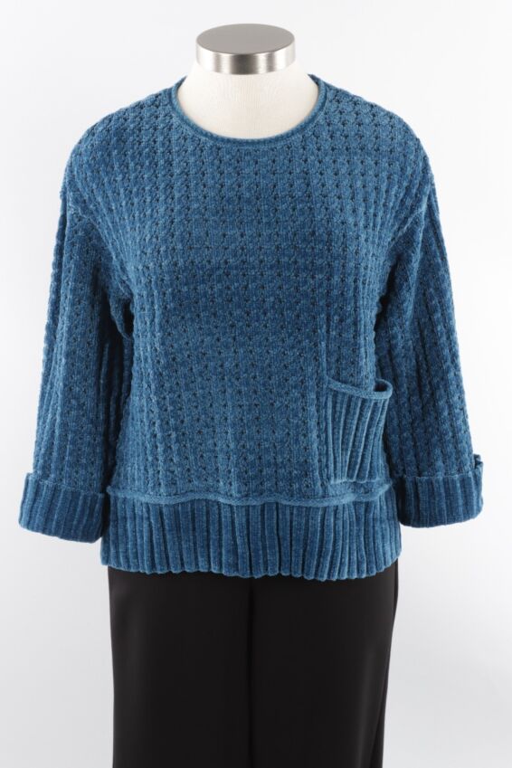 Boxy Pocket Pullover - Baltic