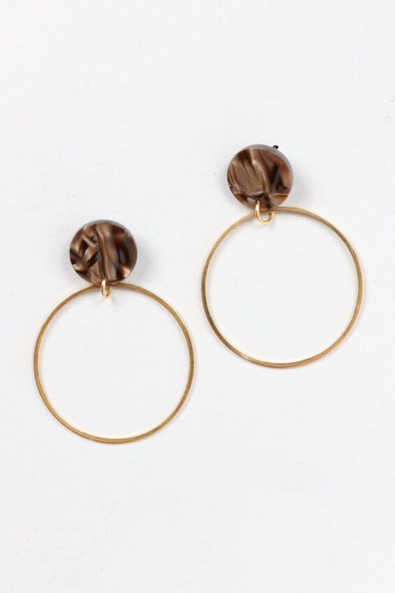 Amelia Earring - Hickory Brown