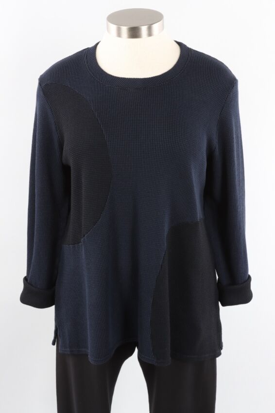 Circle Patch Top - Ink