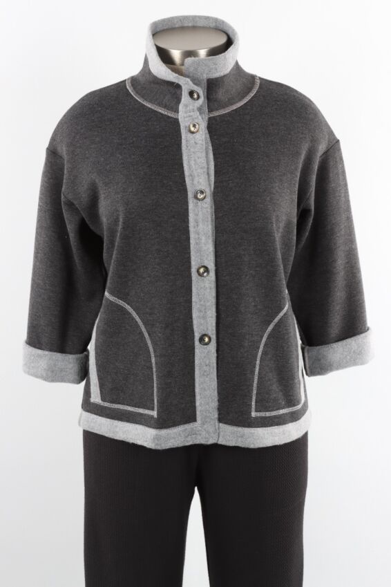 High Collar Jacket - Mink
