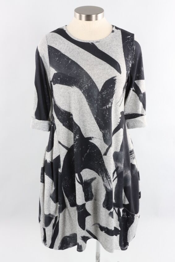 Midi Dress - Abstract Expression