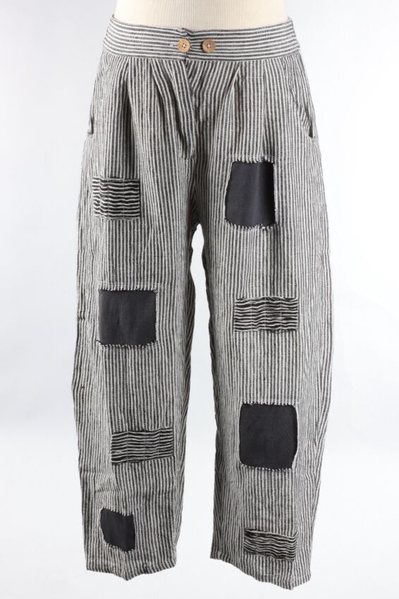 Patchwork Pant Plus - Black Stripe