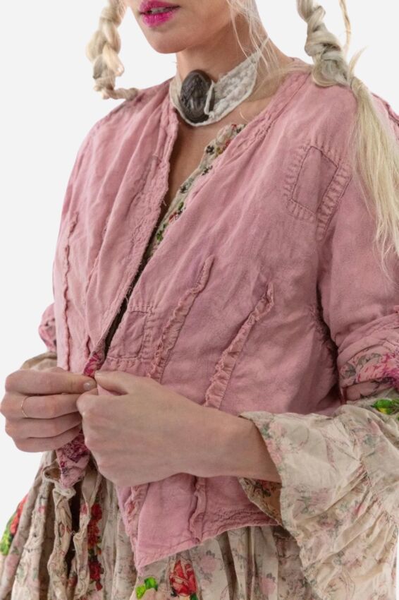 Odetta Cropped Jacket - Rose