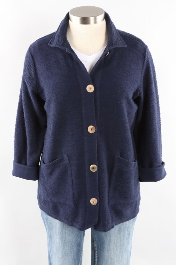 Button Front Jacket - Nebula