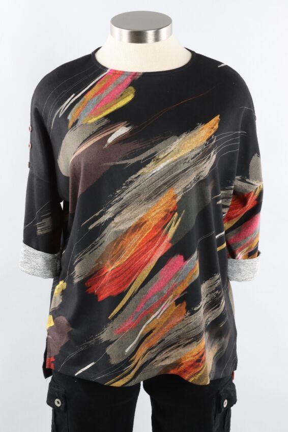 Button Accent Tunic Plus - Dunes