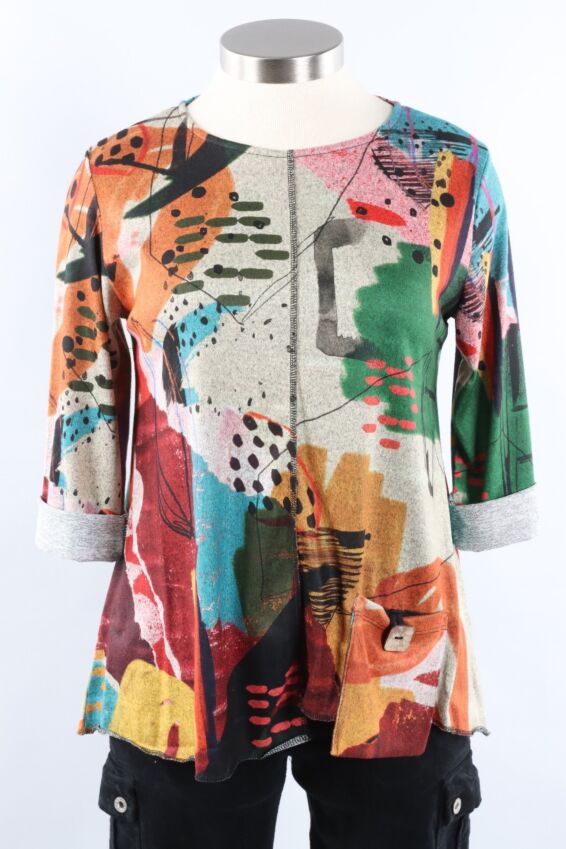 Stepped Pocket Tunic Plus - Montecito