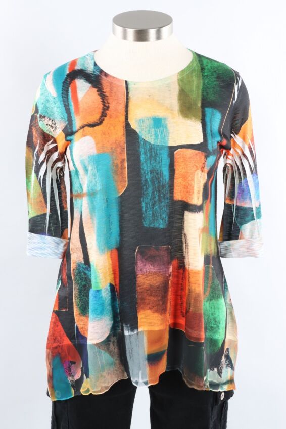 Chiffon Contrast Tunic Plus - Tucson