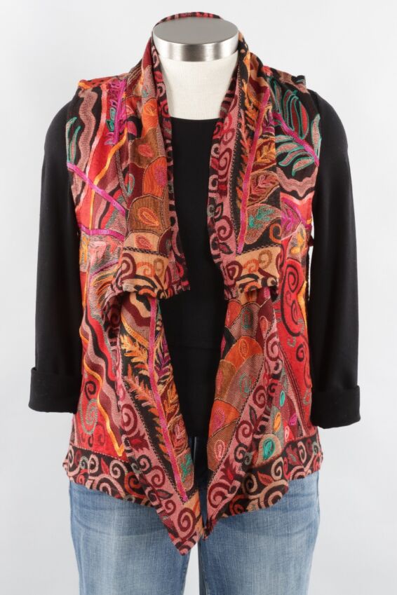 Embroidered Vest - Red Canyon