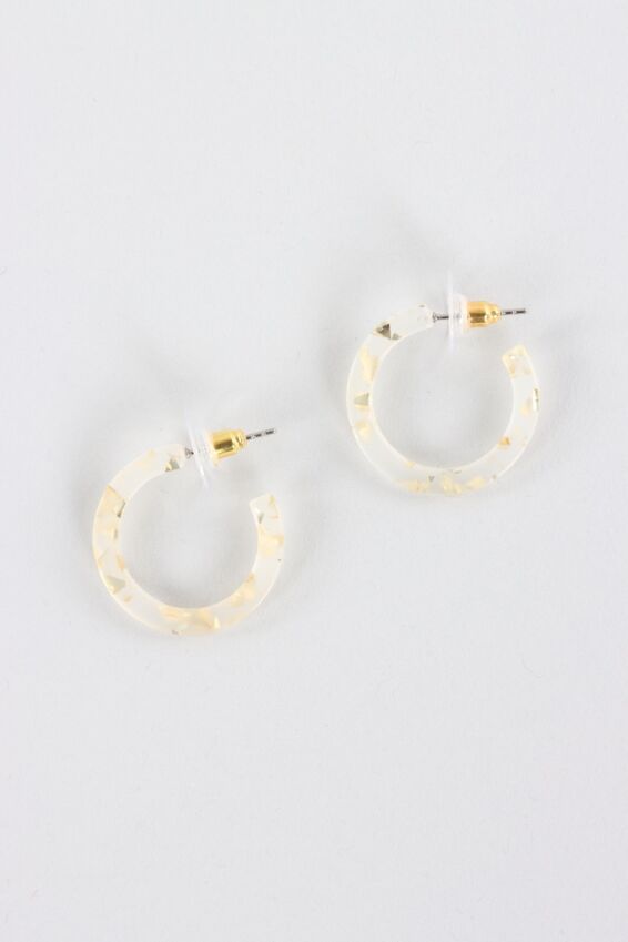 Cam Mini Hoops - Gold Flake