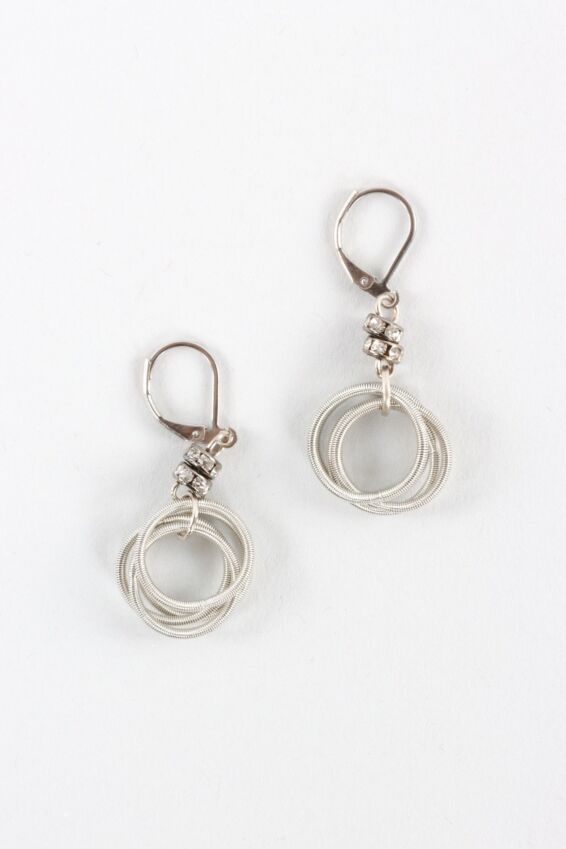 Crystal Multi Loop Earring - Silver