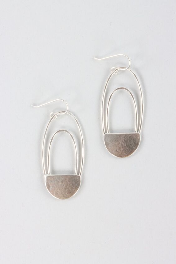 Large Basket Earring - Silver